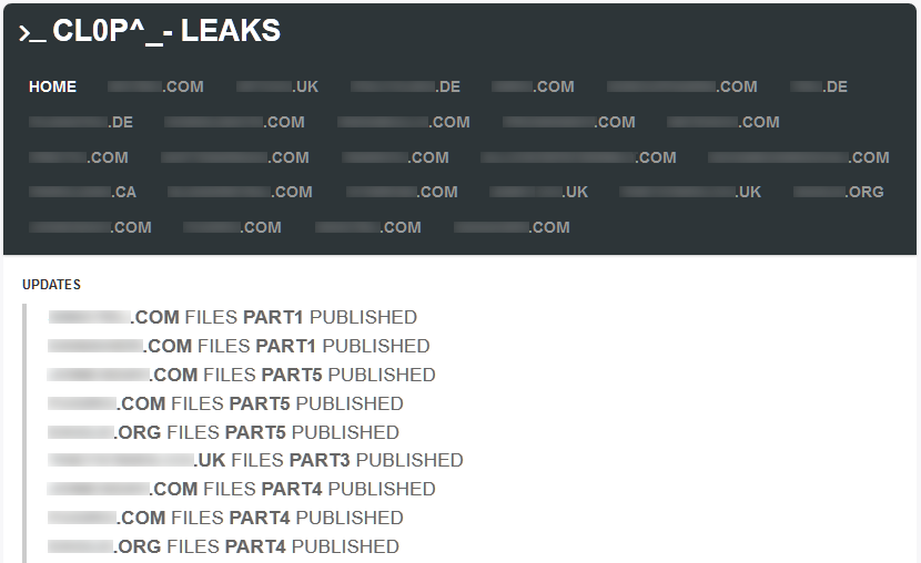 CL0P Ransomware_CL0P Leak Site (Tor)_1