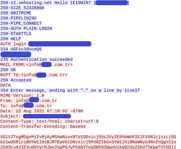 Figure 3 Email Masslogger generated