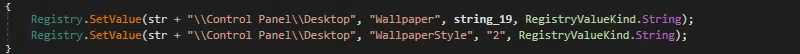 Figure 15 - Wallpaper registry modification
