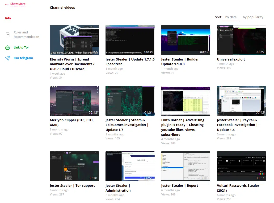 Jester Demo videos channel