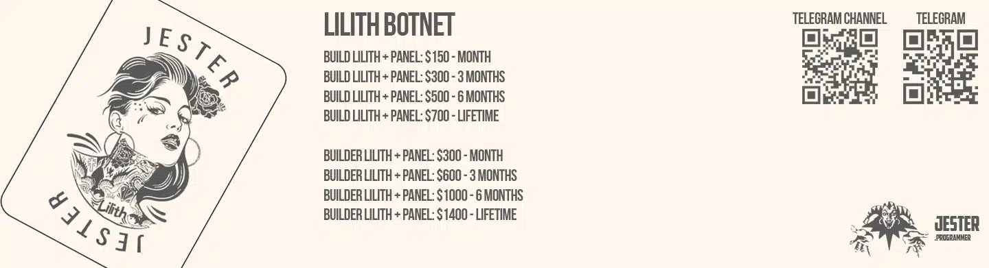 Lilith Botnet ad