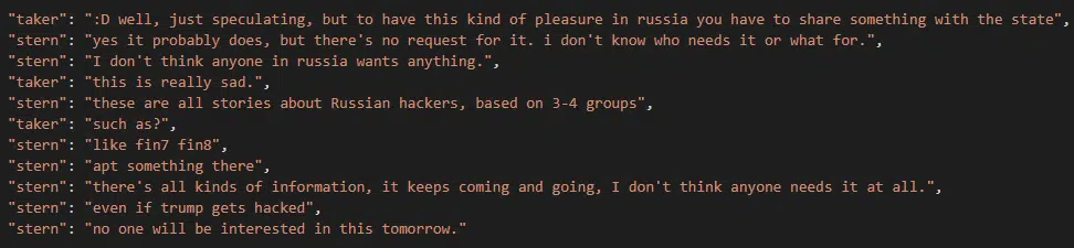Taker and Stern conversation about the government’s relationship with Conti