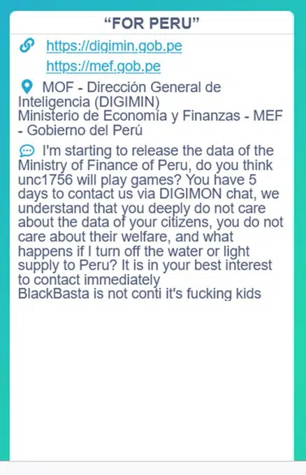 Figure 11: Conti’s response to being related to Black Basta