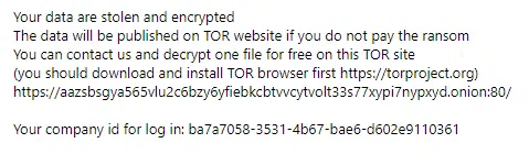 Black Basta ransom note