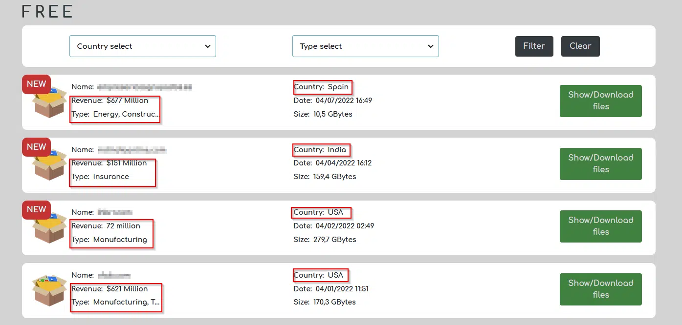 Mainly Western targets without any specific industrial focus