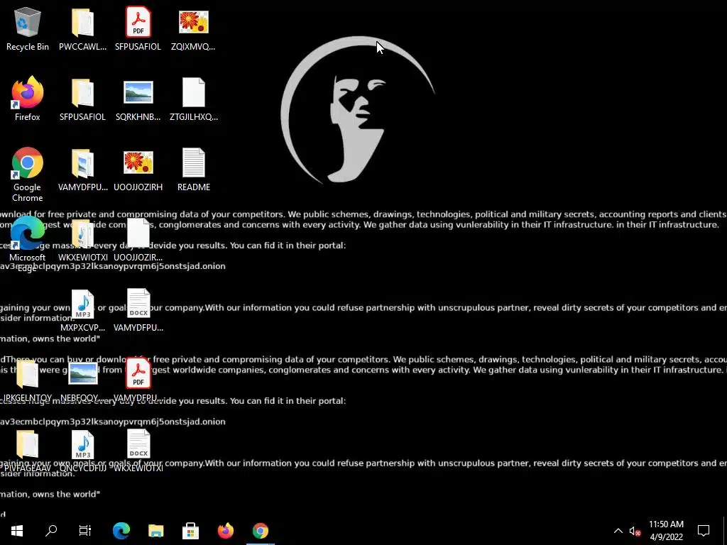 Background change as demonstrated in the VirusTotal indicator