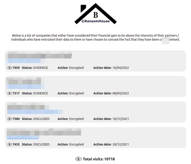 RansomHouse homepage