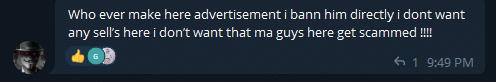 Mr. Eagle warns his followers against scamming and unapproved ads