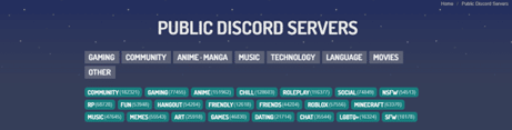 Public Discord Servers in top.gg