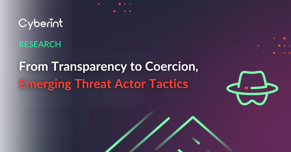 emerging threat actor tactics