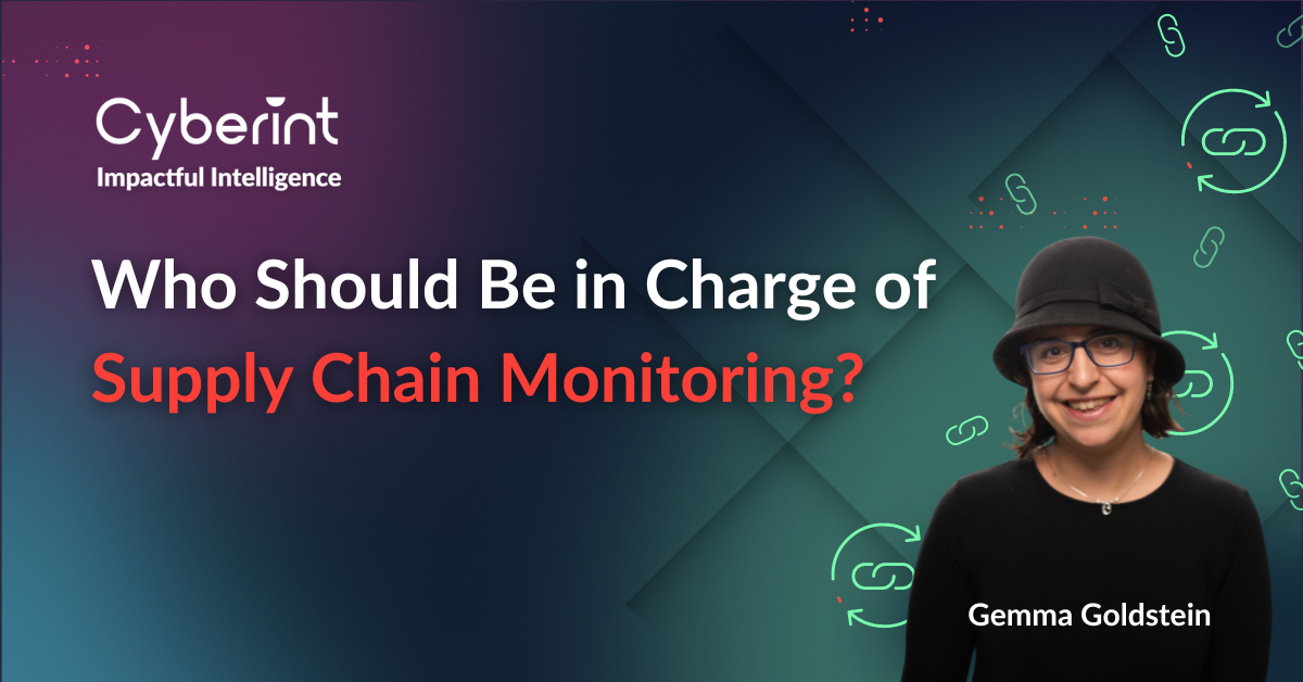 who should be in charge of supply chain monitoring
