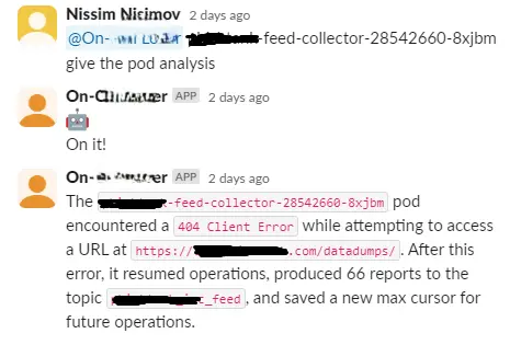 Figure 1: pod analysis — application error