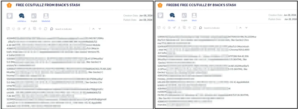 Free CCS/FULLZ Releases of b1ack on Carding Forums Prior to the 1 Million Giveaways - picture 1