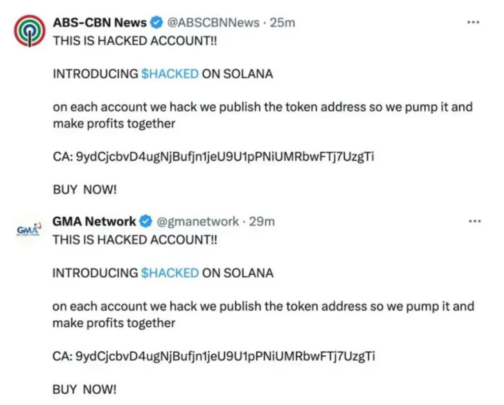 ABS-CBN hacked, GMA hacked