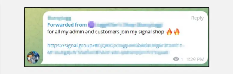 An invitation link to a Signal group