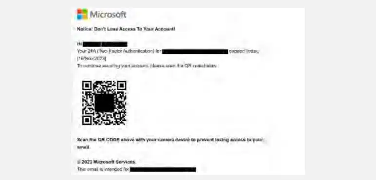 Figure 8: Malicious QR Code Utilized for Phishing