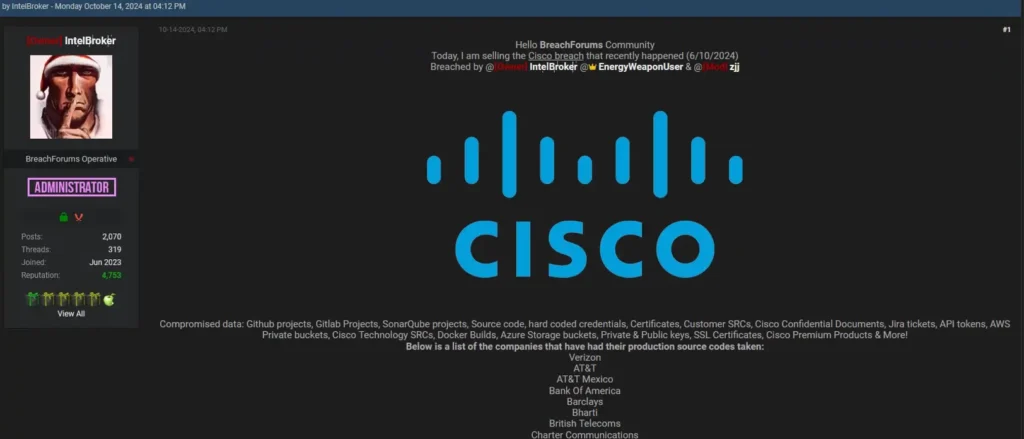 cisco breach dec announcement