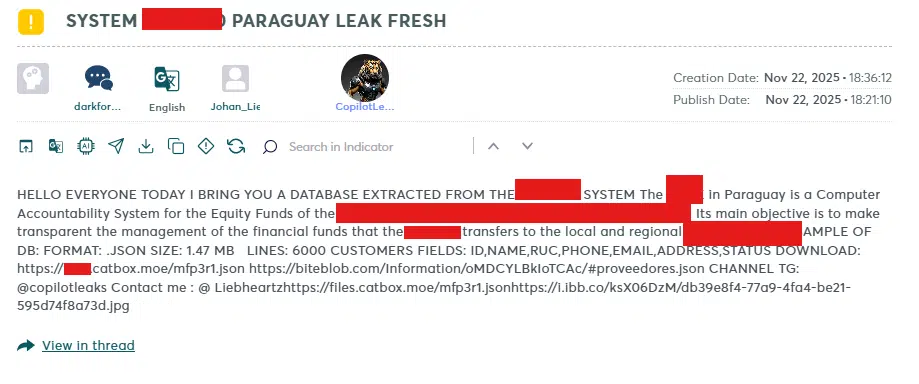 CopilotLeaks - Nov 25 - DarkForums